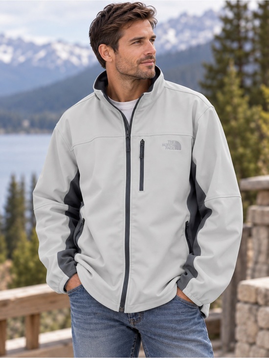 The North Face Other - The North Face Men’s XL Gray Two-Tone Softshell Jacket Full Zip
